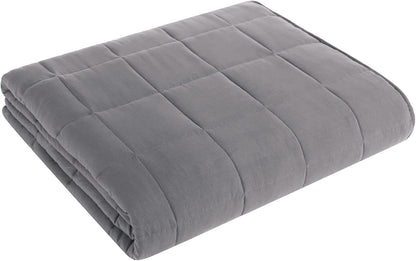 L'AGRATY Weighted Blanket - 88"x104" 20lbs Cooling Breathable Heavy Blanket Microfiber Material with Glass Beads for Adult All-Season Summer Fall Winter Soft Thick Comfort