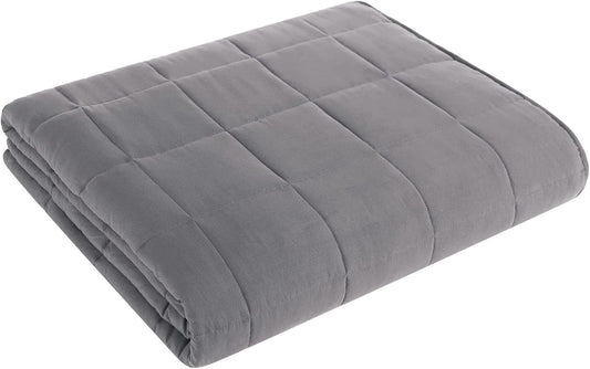 L'AGRATY Weighted Blanket - 88"x104" 30lbs Cooling Breathable Heavy Blanket Microfiber Material with Glass Beads for Adult All-Season Summer Fall Winter Soft Thick Comfort