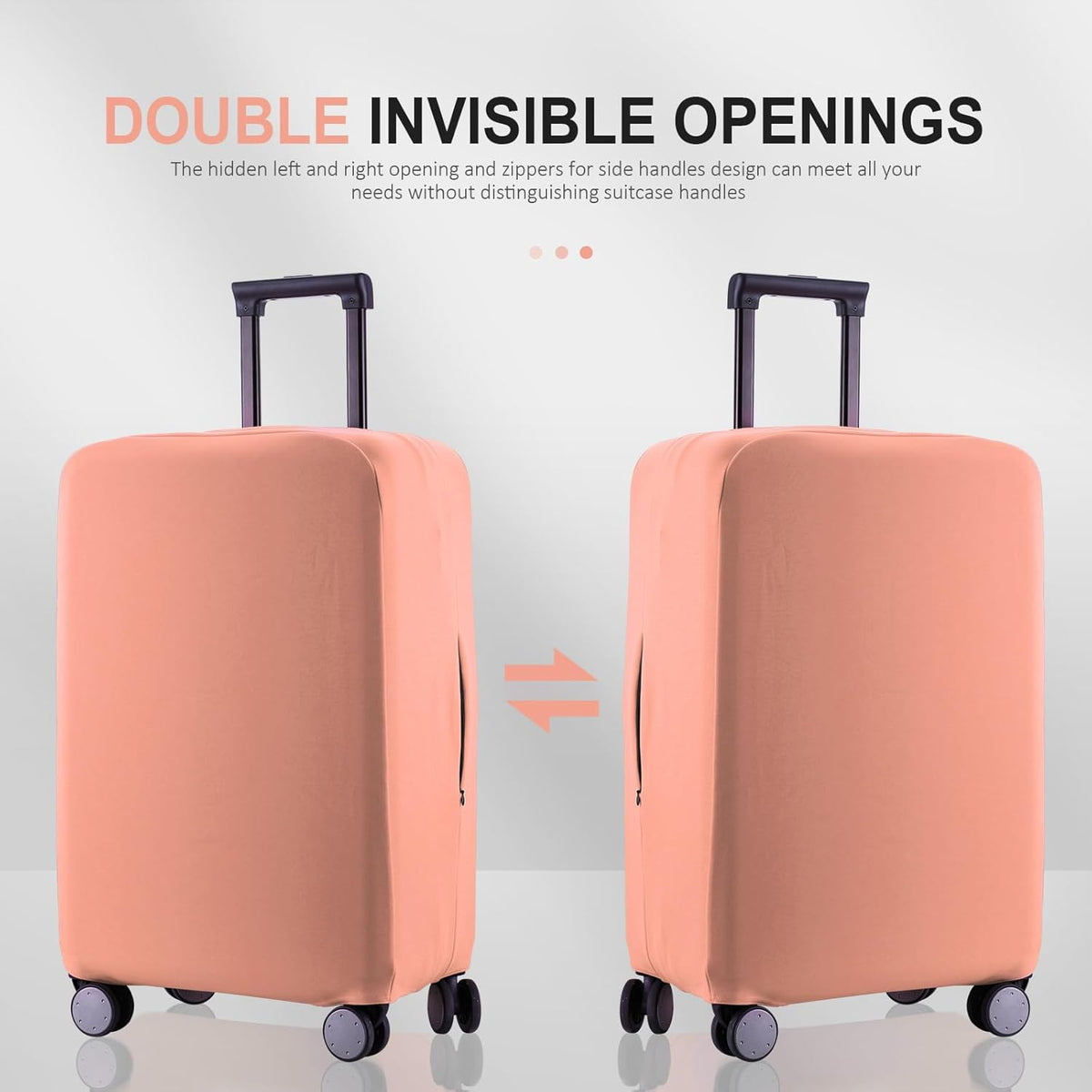Travel Luggage Cover - Scratch-Resistant Fit 19-33 Inch, Pink, 3XL