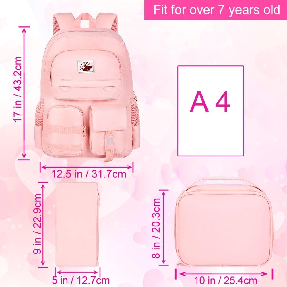 CCJPX Girls Backpack, 16 inch School Laptop Bag College Bookbag, Anti Theft Daypack for Teens Girls Students Women