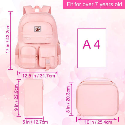 CCJPX Girls Backpack, 16 inch School Laptop Bag College Bookbag, Anti Theft Daypack for Teens Girls Students Women