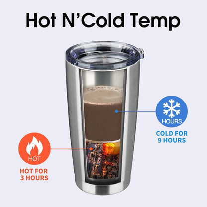 20oz Tumbler Bulk Stainless Steel Vacuum Insulated Tumblers with Lid Double Wall Travel Mug Powder Coated Coffee Cup, Suitable for Ice Drinks and Hot Beverage (Stainless steel 1pack)