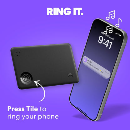 Tile by Life360 Starter Pack (2024) - Bluetooth Trackers and Item Finders for Keys, Wallets & More. Both iOS and Android Compatible. Phone Finder. 2-Pack (Black Mate/Slim)