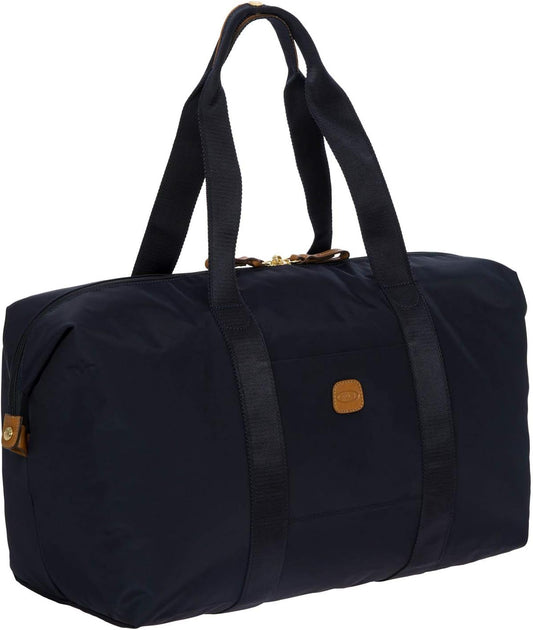 Bric's X-Bag/X-Travel 2.0 Folding Duffel Bag - 18" Carry On and Overnight Travel Bag - Navy