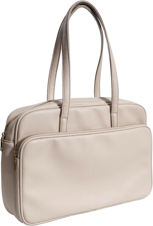 Laptop Tote for Men & Women 14Inch Computer Bags Briefcase Business Office Travel Work Handbag Carrying Bag with Large Front Pocket Color Khaki