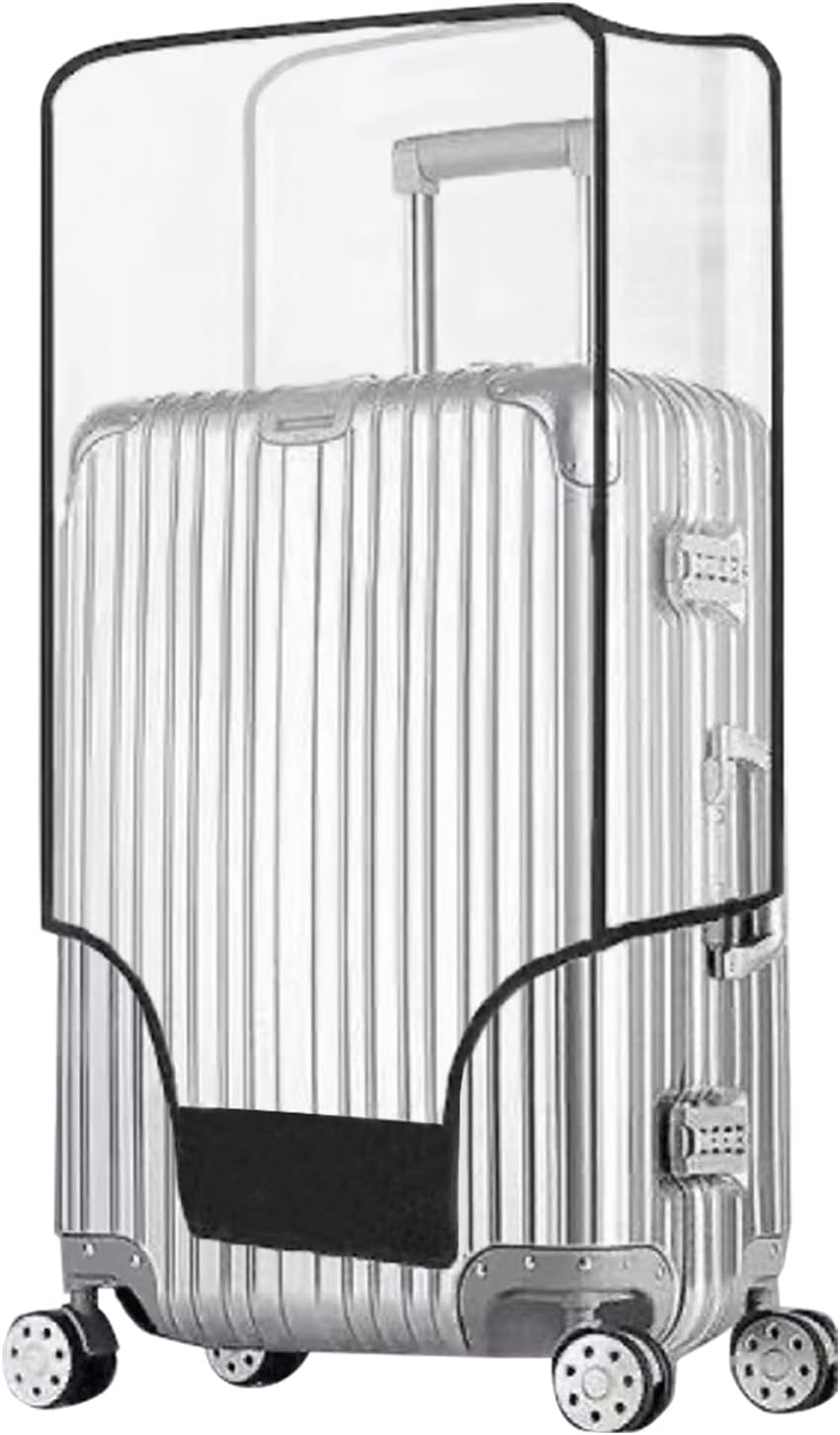 Clear Suitcase Cover - 20 24 26 28 30 Inch Waterproof PVC Suitcase Cover - Transparent Travel Suitcase Wrap - Protective Cover Case for Wheeled Luggage (30-Inch)