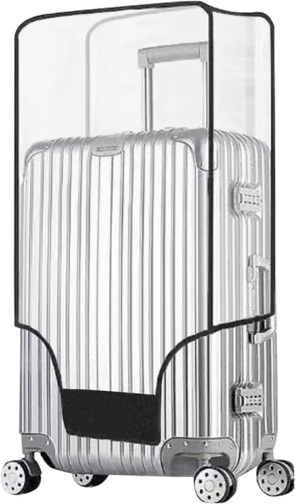 Clear Suitcase Cover - 20 24 26 28 30 Inch Waterproof PVC Suitcase Cover - Transparent Travel Suitcase Wrap - Protective Cover Case for Wheeled Luggage (20-Inch)