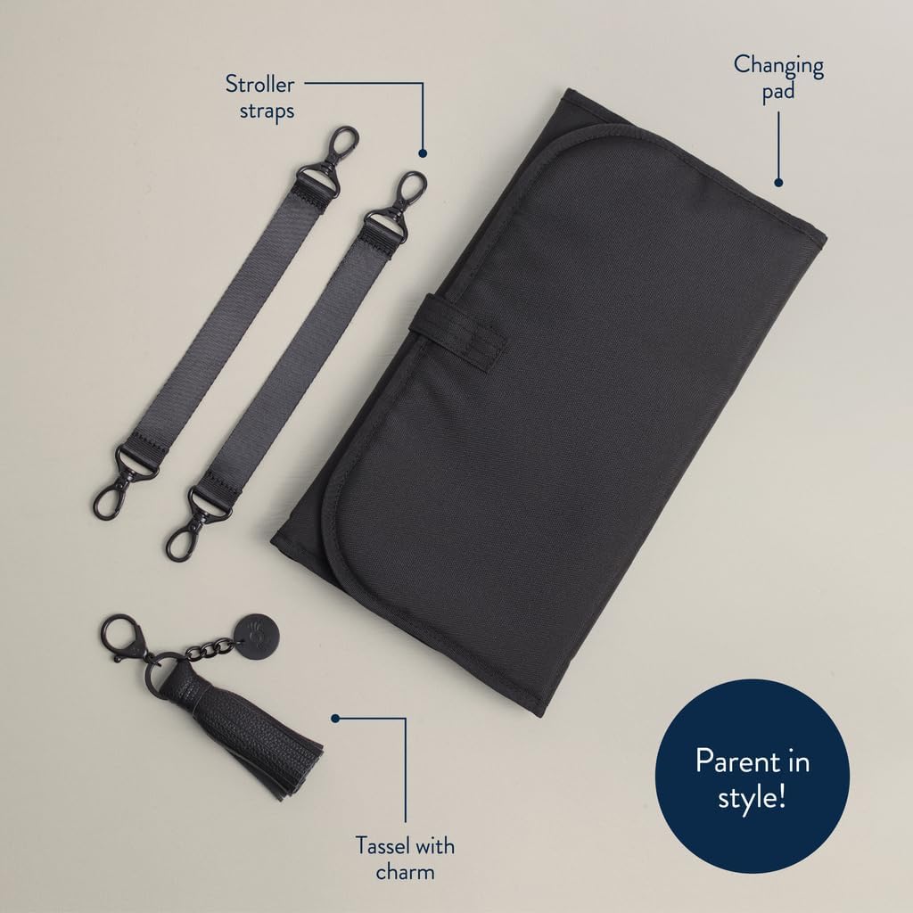 Itzy Ritzy Large Capacity Boss Plus Baby Backpack Diaper Bag Featuring 19 Pockets, Outlaw Black