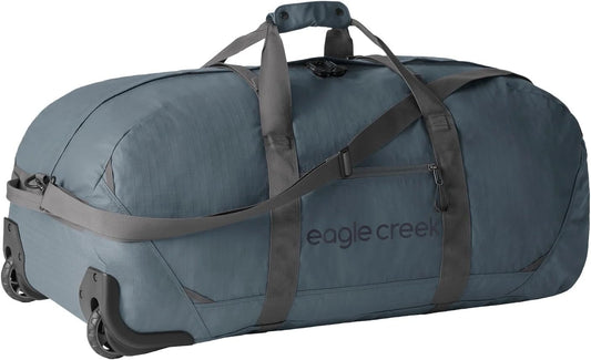 Eagle Creek No Matter What Rolling Duffel - Durable Rolling Bag for Travel - Adjustable Shoulder Strap - Heavy Duty Wheels - Lockable Zippers - Multiple Carry Options - 110L - Smoke