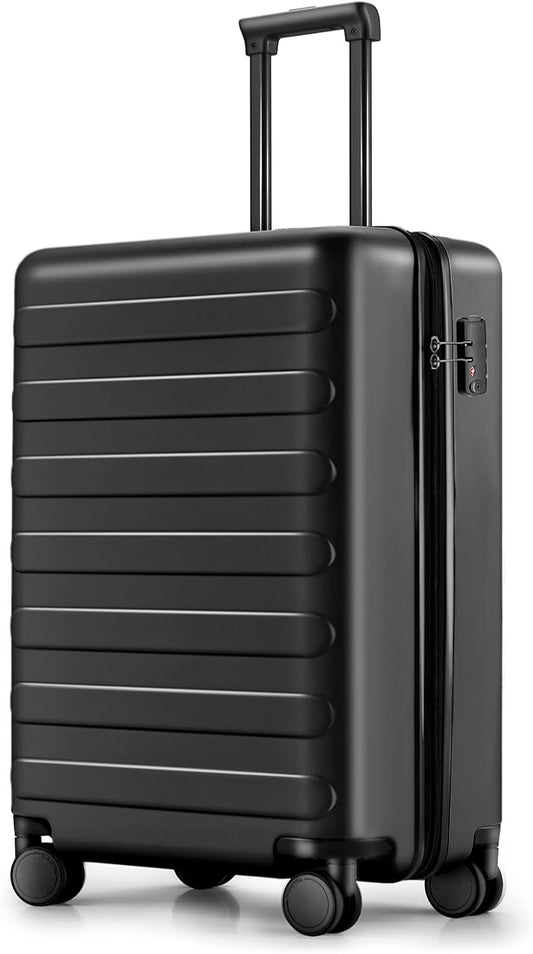Carry on Luggage 22 X 14 X 9 Airline Approved, 20 Inch Luggage for 3-5 Days Travel, Double Spinner Wheels, 100% Hardshell PC, TSA Lock (01-Black (Basic), Carry-On 20-Inch)