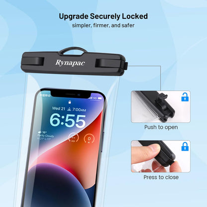 Waterproof Phone Pouch Bag - 8.5in Water Proof Cell Phone Case for Beach Travel Must Haves, Waterproof Phone Holder with Lanyard for iPhone 16 15 Pro Max Galaxy S24 Ultra Pixel 8 Pro,Cruise Essentials
