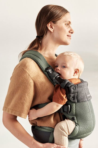 BabyBjörn Baby Carrier Harmony, Dark Green, 3D Mesh | 3-in-1 Ergonomic Baby Carrier; Newborn, Facing-in, Outward-Facing, and Back Carrying Positions Supported (7-40 lbs), Newborn to Toddler