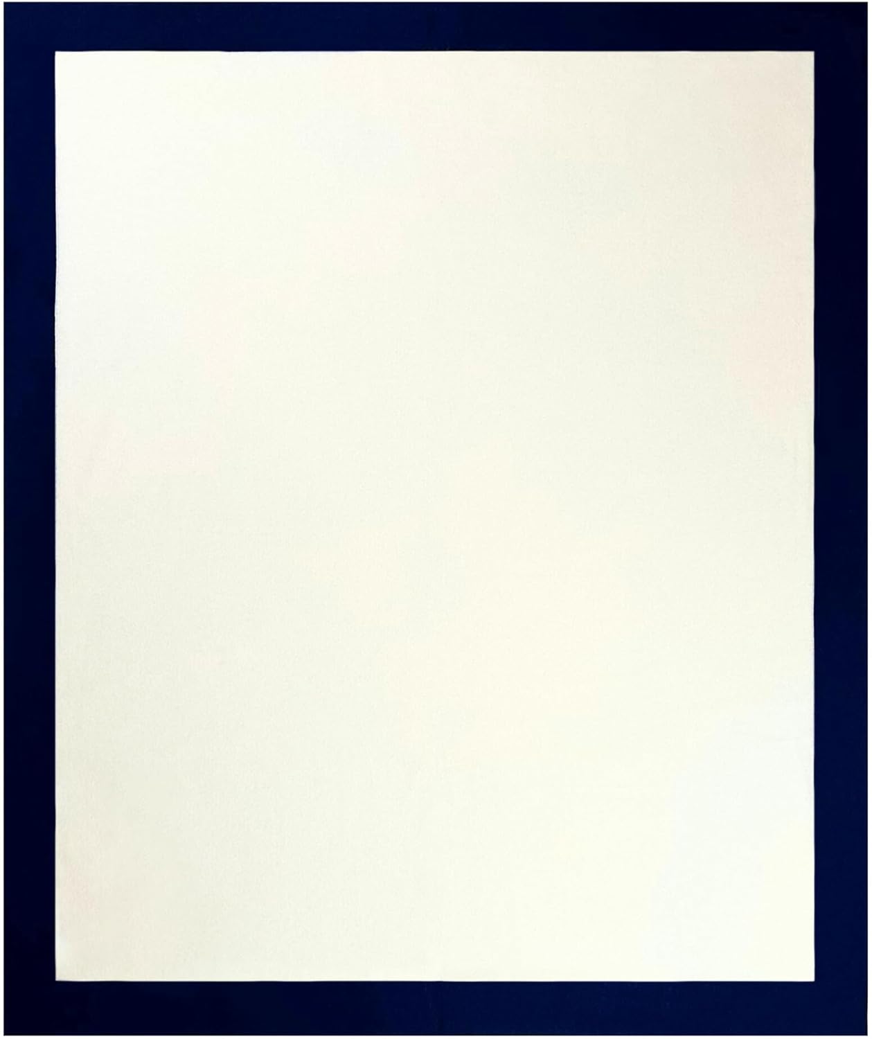 Jet&Bo Luxurious Cashmere Merino Blend Travel Blanket, Airplane-Ready in Packable Pouch, Soft, Lightweight and Breathable (White and Navy)