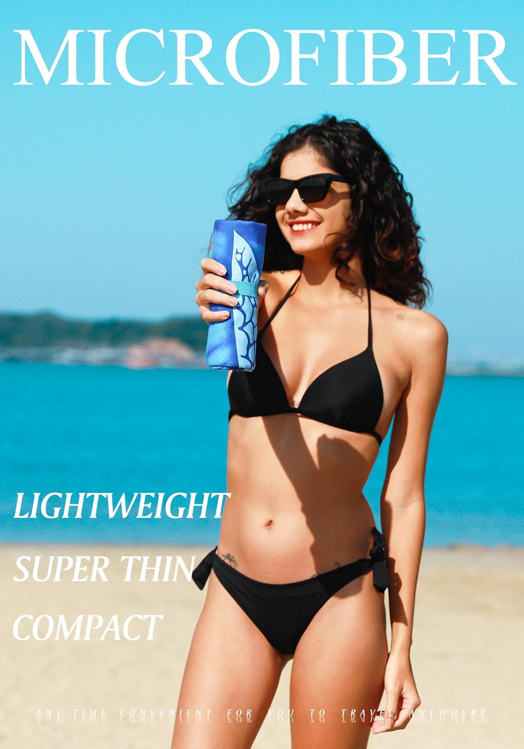 2 Pack Microfiber Lightweight Thin Beach Towel Sand Free Quick Dry Super Absorbent Large Towels for Swimming Pool Yoga Gym Travel Vacation Beach Accessories Essentials for Adults