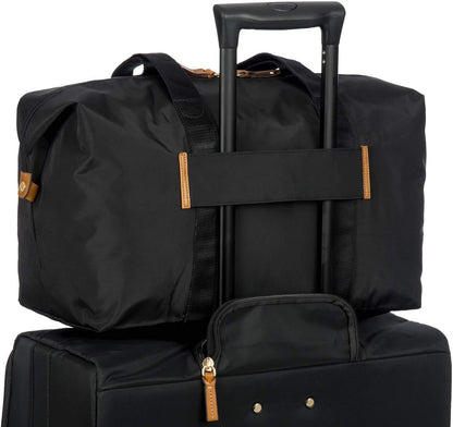 Bric's X-Bag/X-Travel 2.0 Folding Duffel Bag - 18" Carry On and Overnight Travel Bag - Black
