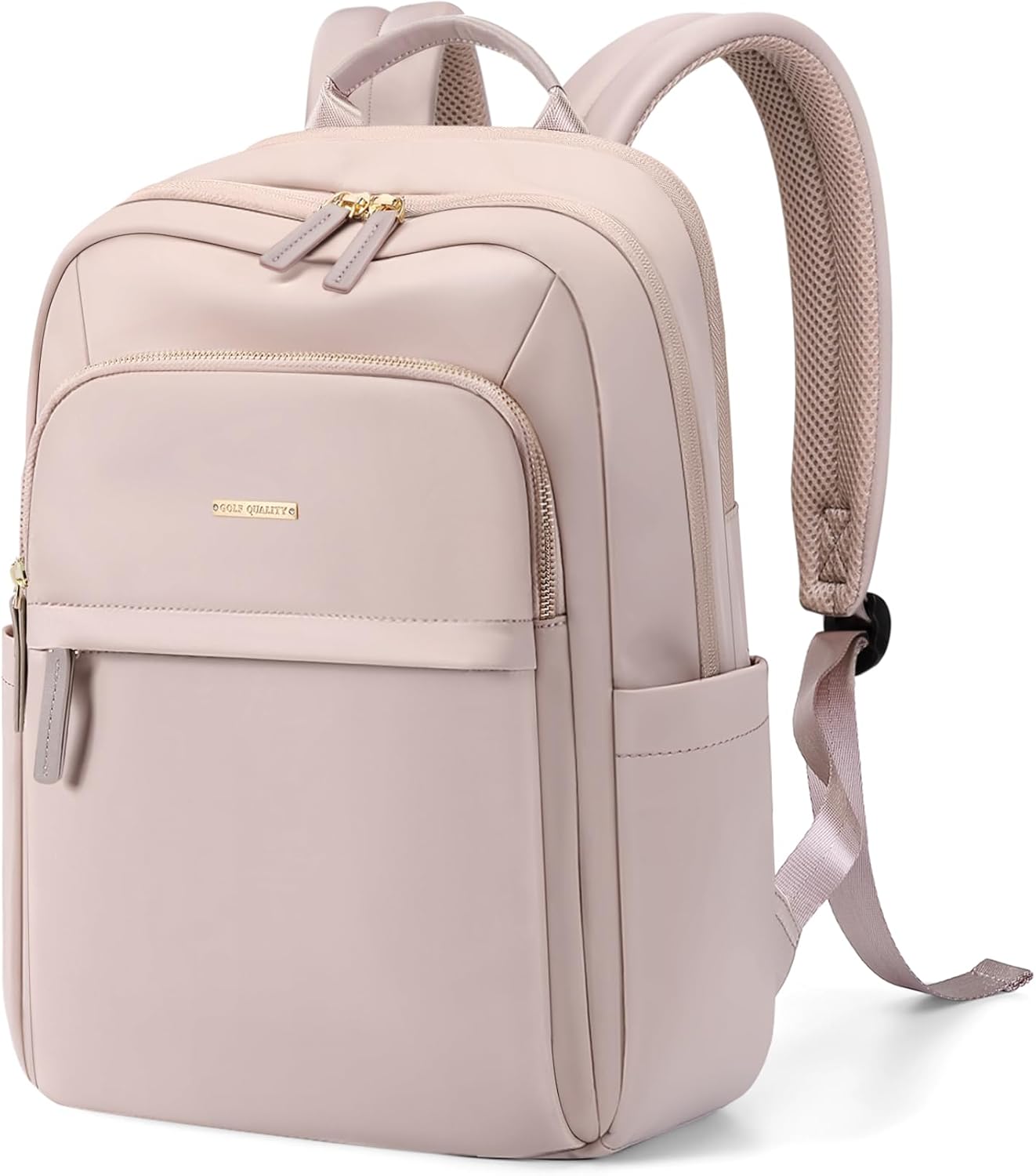 Hiking Travel Backpack for Women Casual Business Weekender Multilayer Laptop Bag,16 Inch,Pink