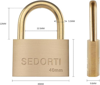 Rust Proof Lock, Solid Brass Padlock - Image 3