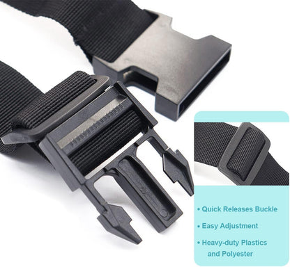 4Pack Luggage Straps Add Bag Luggage Straps to Connect Two Suitcases, Adjustable Luggage Belt Connector for Carry On, Travel Attachment Accessories for Connect Your 3 Luggages, Black