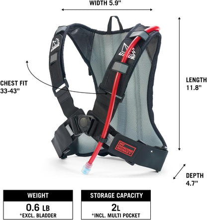 USWE Outlander Hydration Pack with Water Bladder, Hydration Backpack - Backpack for Cycling, MTB, Trail Running & More
