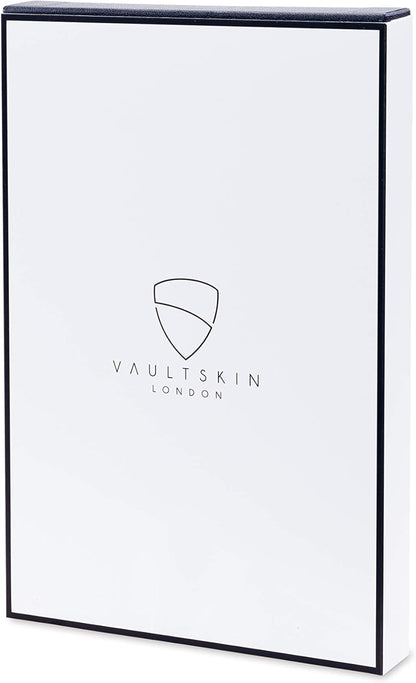 Vaultskin Leather Passport Holder, Slim RFID Blocking Travel Wallet for Men and Women, Fits Passport, Credit Cards, ID, Cash, Passport Cover Ideal Travel Accessories with Gift Box (Kensington)