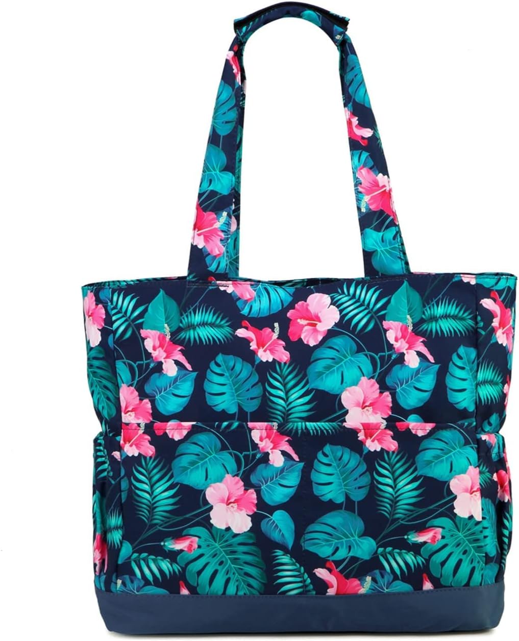 VASCHY Beach Bag for Women, Large Waterproof Sandproof Fold-able Packable Pool Tote Bag w Zipper/Pockets