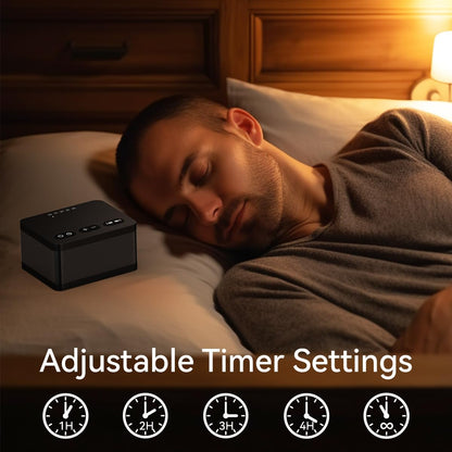 Sound Machine White Noise Machine with 30 Soothing Sounds 36 Levels Volume 5 Timers and Memory Function Effectively Blocks Noise Ideal Sleep Machine for Baby Kids Adults… (Black)