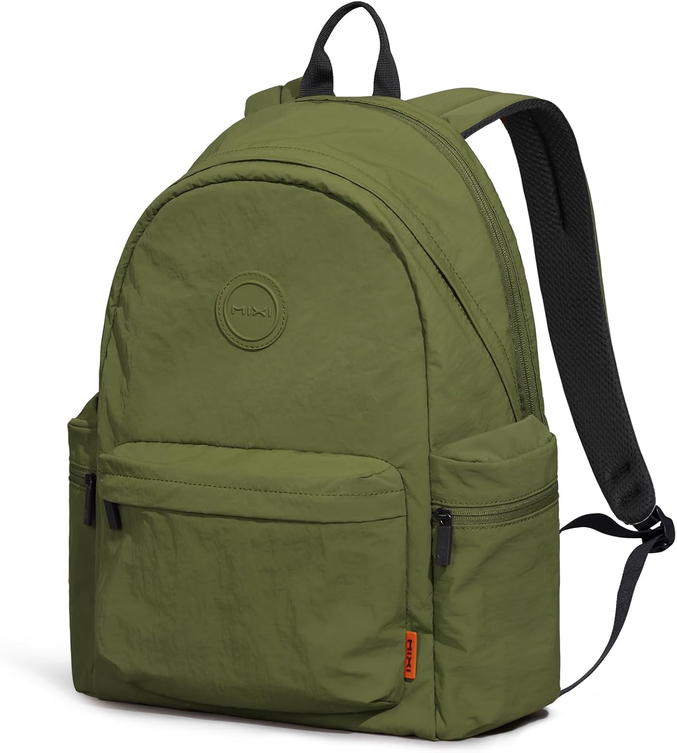 mixi Outdoor Lightweight Backpack Casual Carry On Laptop Backpack Travel Bookbag for Women Men, Water Resistant Durable Small Hiking Bag for Camping Weekender Sports College Work, 15 Inch Jungle Green