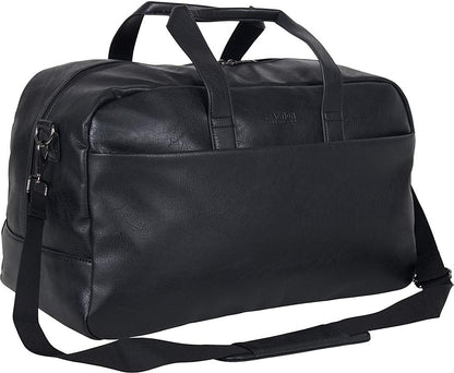 Kenneth Cole REACTION Port Stanley Duffel Pebbled Vegan Leather Carry on Shoulder Duffle Travel Bag