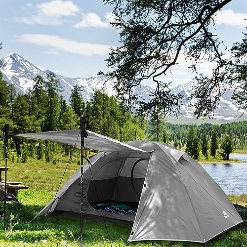 Forceatt Camping Tent 2/3/4 Person, Professional Waterproof & Windproof Lightweight Backpacking Tent Suitable for Outdoor,Hiking,Camping, Mountaineering and Travel