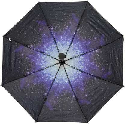 LLanxiry Compact Travel Umbrella, Mini Windproof Umbrellas for Rain & Sun, Small Lightweight Outdoor UV Umbrella, Portable Folding Umbrellas for Travel