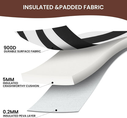 2-Bottle Insulated Wine Carrier Tote - Leakproof Padded 900D Oxford Cooler Bag for Travel, Picnics, Beach & Parties