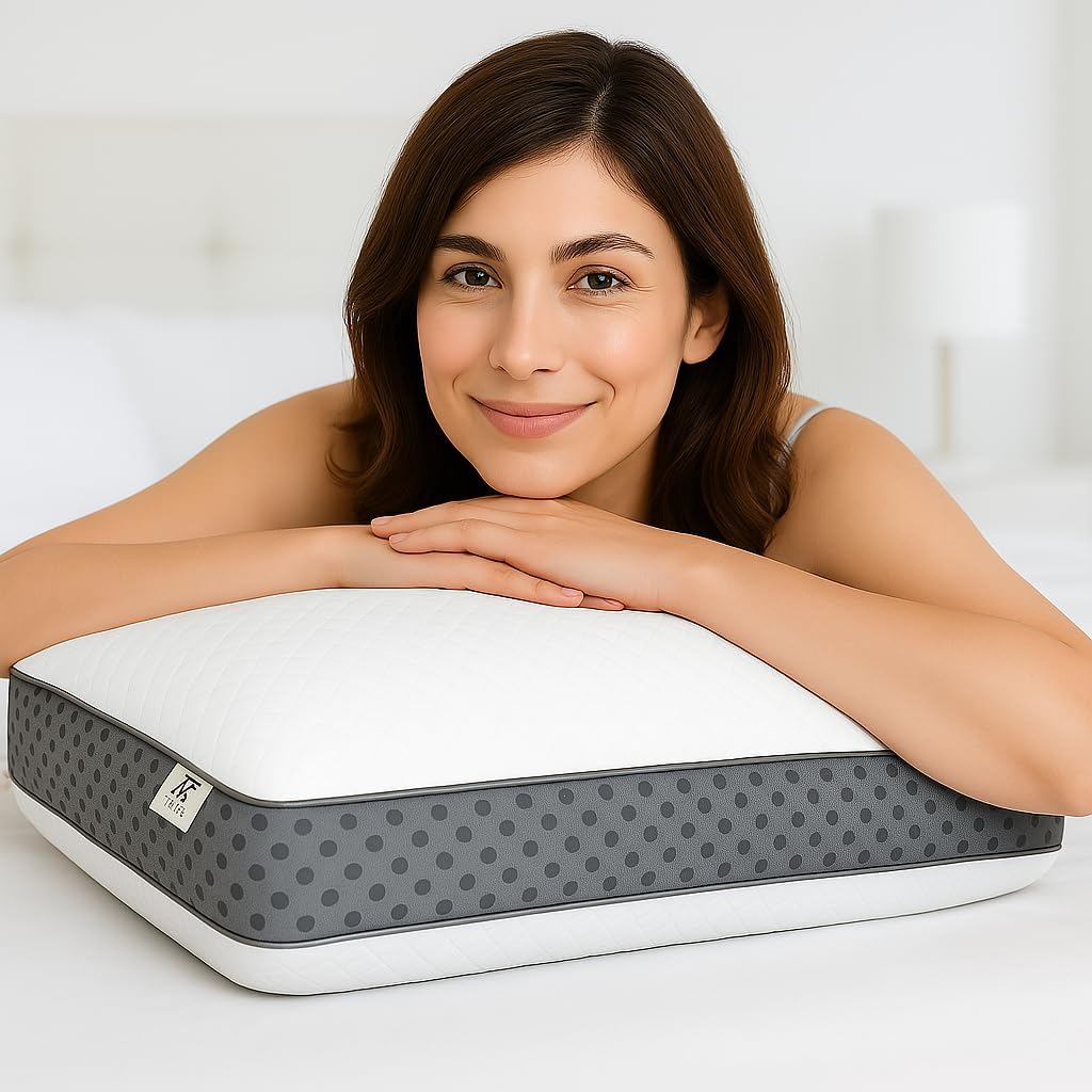Royal Therapy Memory Foam Pillow, Queen Pillow Neck Pain Relief, Neck and Shoulder Pain, Side Sleeper, Cervical