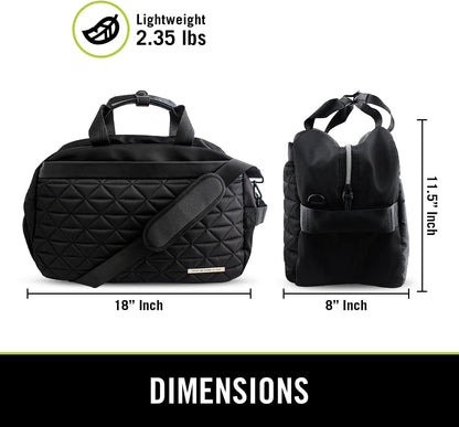 Kenneth Cole REACTION Emma 15" Convertible Duffel Carry On Travel Bag, Black