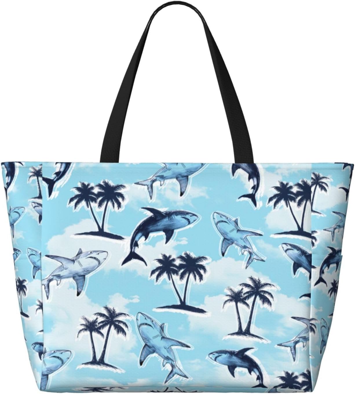 Beach Bag for Women Beach Tote Bag Waterproof Sandproof Large Bags with Zipper Big Capacity for Vacation Travel