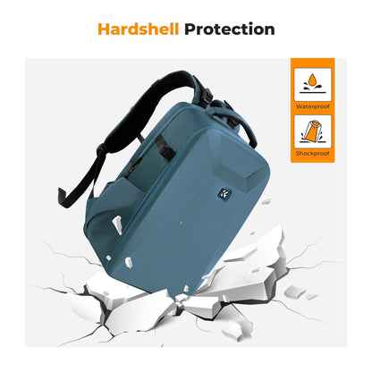 K&F Concept Camera Backpack,Hardshell Photography DSLR Camera Bag with 15-15.6 Inch Laptop Compartment Waterproof Hard Shell Camera Case Compatible with Canon/Nikon/Sony/DJI Mavic Drone