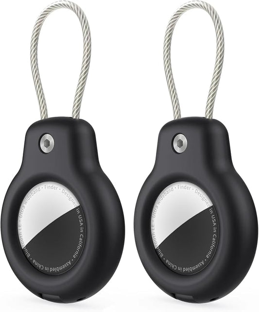 for AirTag Holder Case with Keychain, Air Tags-2 Pack by SPGUARD