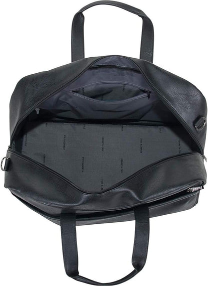 Kenneth Cole REACTION Port Stanley Duffel Pebbled Vegan Leather Carry on Shoulder Duffle Travel Bag
