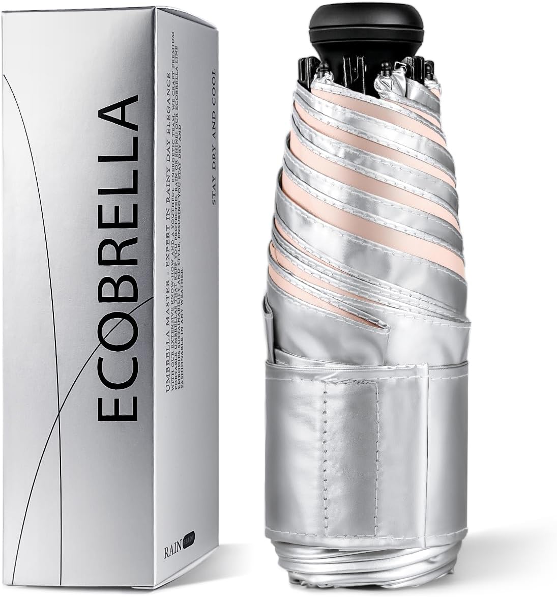 Mini Travel Umbrella - UPF 50+ Sun Protection Compact Manual Open Small Sun Umbrella