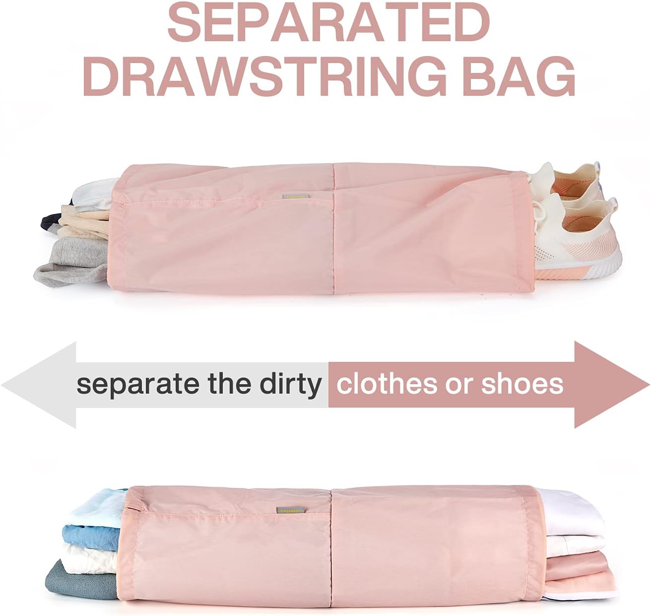 BAGSMART 6 Set Compression Packing Cubes - Lightweight Travel Essentials, Durable Luggage Organizer