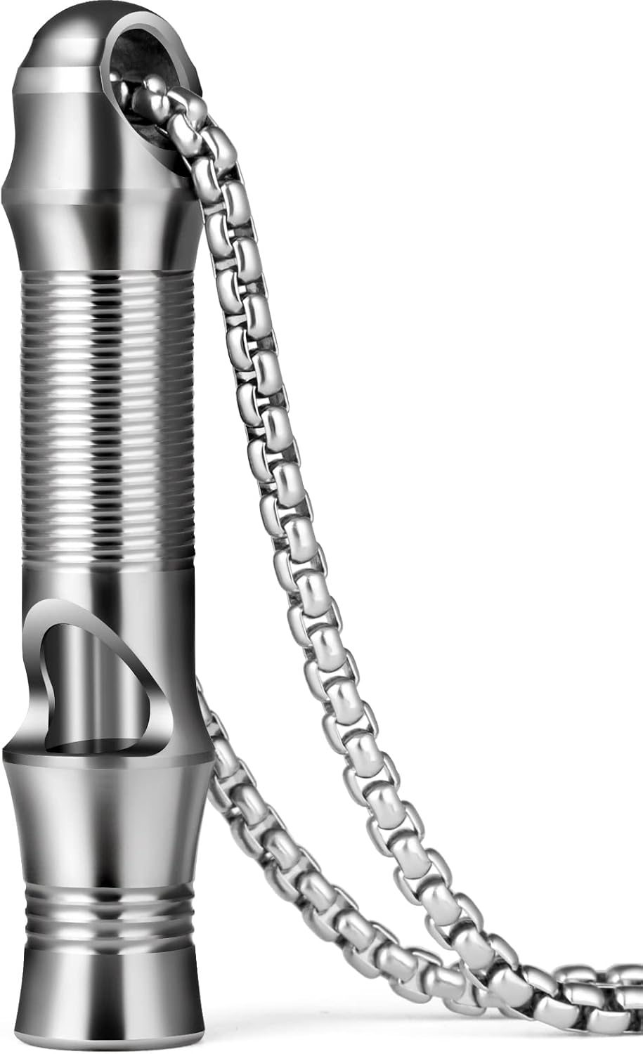 TISUR Titanium Emergency Whistle,EDC Safety Whistles Necklace Loud up to 120db,Survival Whistles for Survival,Hiking,Camping,Pets Training