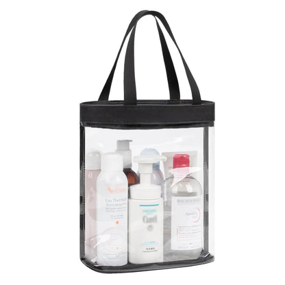 Travel Toiletry Bag, Clear Toiletry Bag for Women, Large Transparent Makeup Bag, Waterproof Clear Tote Bag Cosmetic Organizer, Portable Toiletry Bath Bag for Bathroom, Gym, Beach, Swimming, Traveling