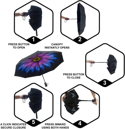 SY COMPACT Travel Umbrella Windproof Automatic Umbrellas Small Compact UV Sun Protection Factory Outlet Umbrella
