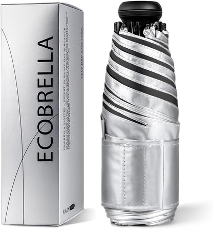 Mini Travel Umbrella - UPF 50+ Sun Protection Compact Manual Open Small Sun Umbrella