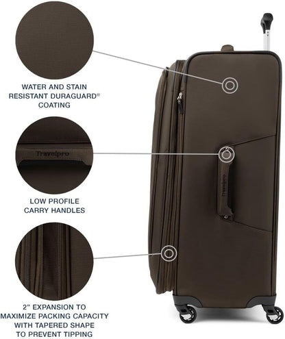 Travelpro Maxlite 5 Softside Expandable Checked Luggage with Spinner Wheels, Lightweight, 29-Inch — Mocha