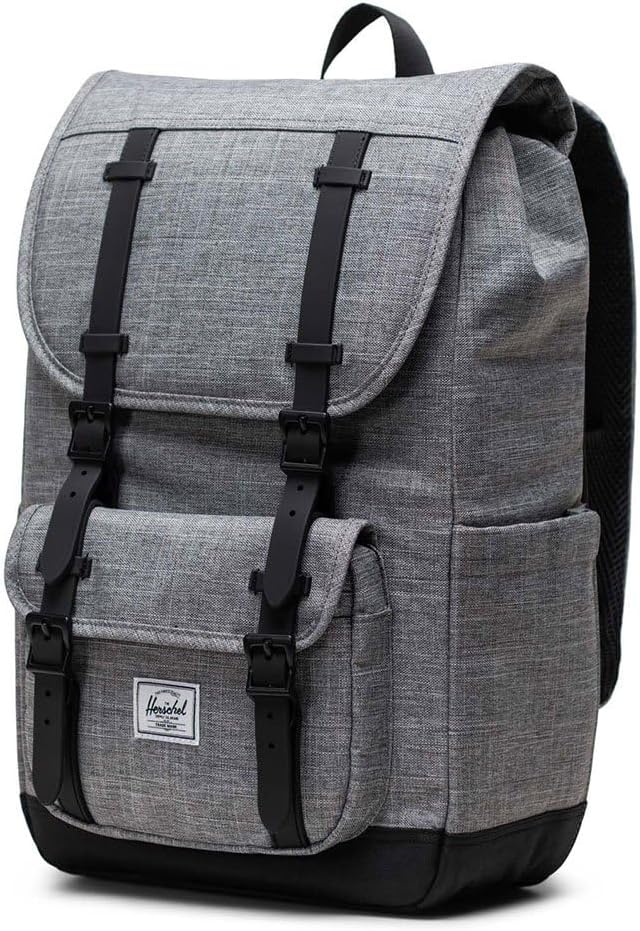 Herschel Supply Co. Little America Mid, Raven Crosshatch, One Size