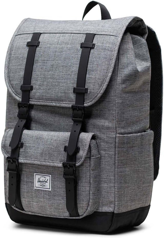 Herschel Supply Co. Little America Mid, Raven Crosshatch, One Size