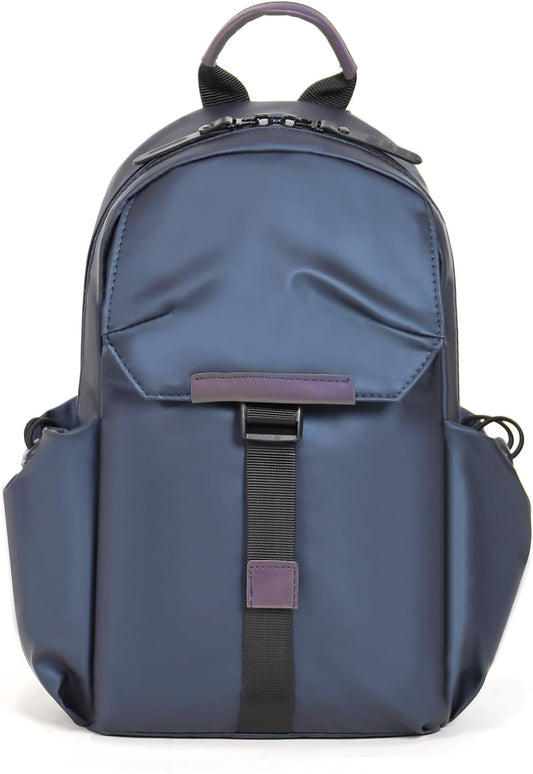 Crossbody Messenger Bag for Women Men Travel Backpack Convertibale Sling Bag Travel Hiking Daypack，Water-Resistant (navy, small)