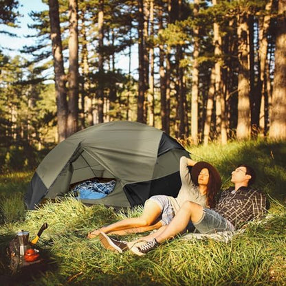 Bessport Camping Tent for 2-3 Person, Lightweight Backpacking Tent Waterproof Windproof Two Doors Easy Setup Double Layer Outdoor Tents for 3 to 4 Seasons, Suitable for Outdoor,Hiking,Camping