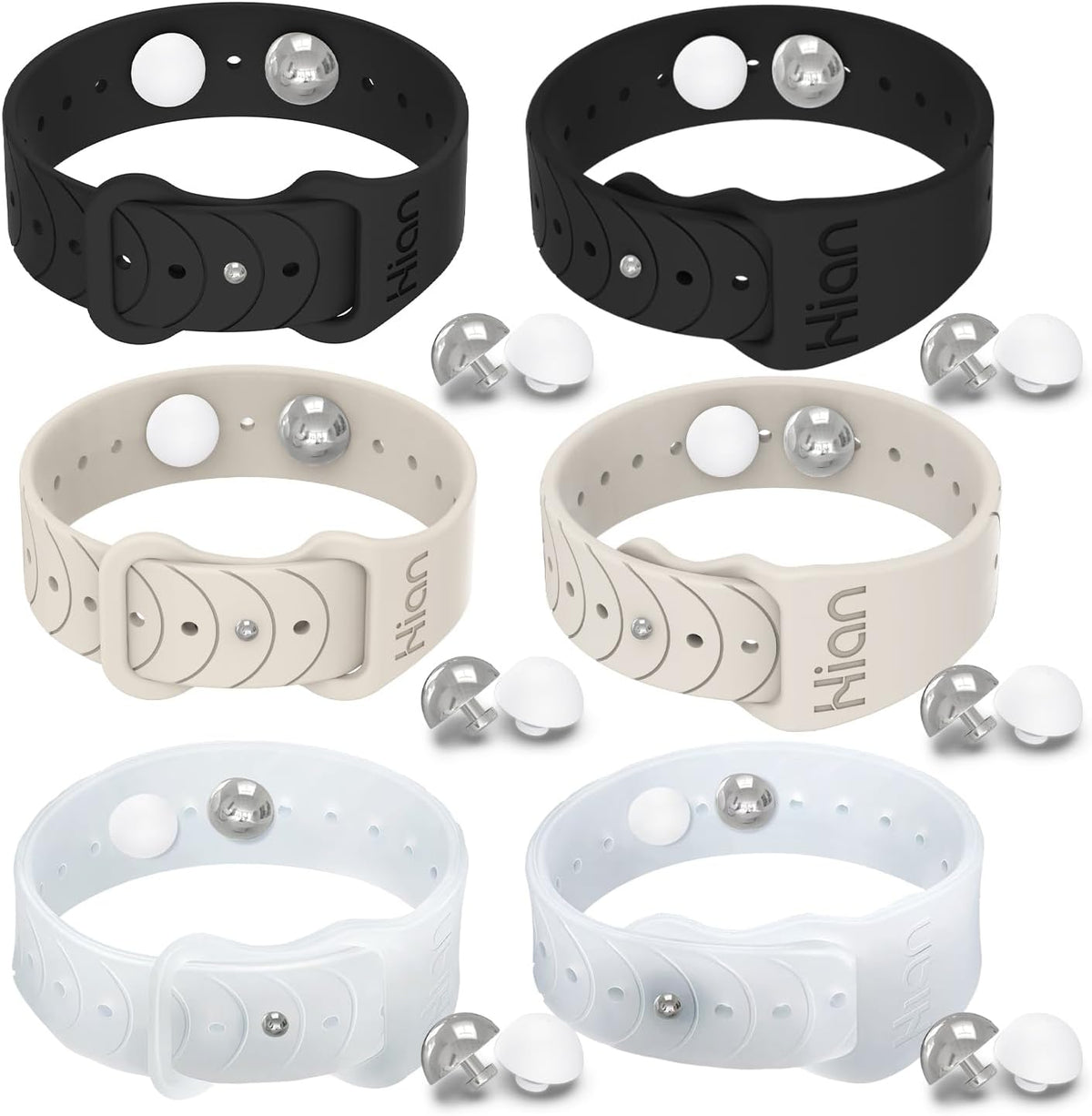 Motion Sickness Bracelets Sea Sickness Wristbands for Motion Sickness / Morning Sickness /Pregnancy Nausea Nausea Bands Acupressure Wristband Motion Sickness Bands(3Pairs-Black+Starlight+Transparent)