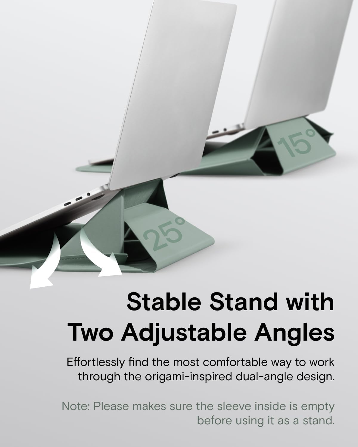 MOFT Laptop Carry Sleeve, 2-in-1 Laptop Bag & Stand for 14" MacBook Air/Pro & Dell/HP/Lenovo/Asus, Stylish Slim Computer Sleeve Bag with Expandable Storage for Computer Accessories, Seafoam